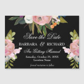 MAGNETIC Handpainted Floral Wedding Save the Date (Voorkant)