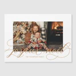 Magnetic Joyeux Noel Elegant kerstfotokaart
