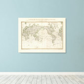 Magnetic Map of the World Canvas Afdruk (Insitu (Houten vloer))