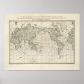Magnetic Map of the World Poster (Voorkant)