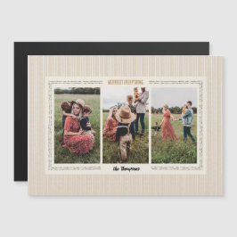 Magnetic Modern Farmhouse Holiday Fotokaart Magnetische Uitnodiging