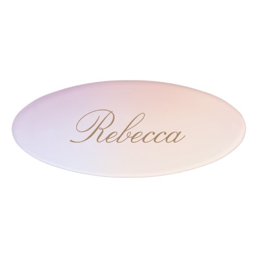 Magnetic Name Tag Badge Elegant Employee Personeel (Voorkant)