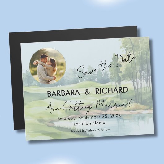 MAGNETIC Photo Golf Theme Wedding Save the Date