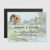 MAGNETIC Photo Golf Theme Wedding Save the Date (Voorkant / Achterkant)