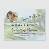 MAGNETIC Photo Golf Theme Wedding Save the Date (Voorkant)