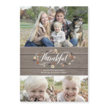 Magnetic Rustic Thanksgiving-fotokaart