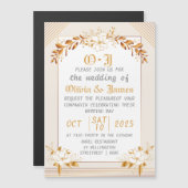 Magnetic Save the Date Wedding Invitation Magnetische Uitnodiging (Voorkant / Achterkant)