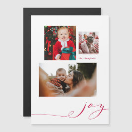Magnetic Simple Joy Multi-Photo Holiday Card