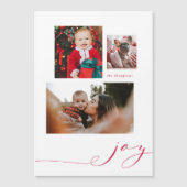 Magnetic Simple Joy Multi-Photo Holiday Card (Voorkant)
