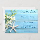 Magnetic Starfish Weddenschap Save the Date Orchid Magnetische Uitnodiging (Voorkant)