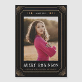 Magnetic Tarot Afstuderen Photo Announcement Kaart (Voorkant)