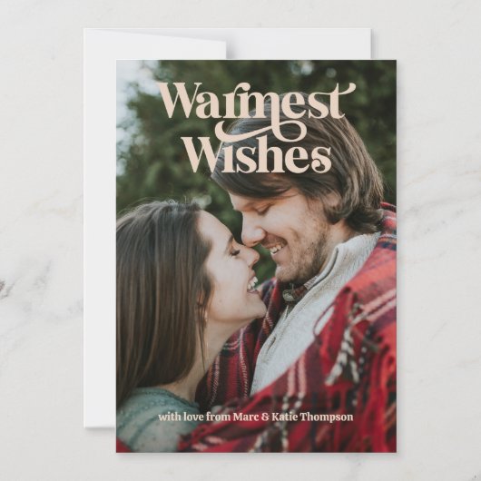Magnetic Warmest wil fotofeestkaart Magnetische Uitnodiging (Voorkant)
