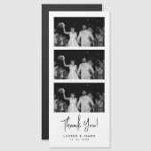 Magnetic Wedding Photo Strip Thank You Card (Voorkant / Achterkant)