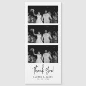 Magnetic Wedding Photo Strip Thank You Card (Voorkant)
