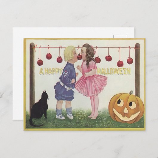  magnetisch Apple Halloween Game Briefkaart (Voorkant / Achterkant)