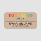 Magnetisch Bedrijf Werknemer Kraft Rustiek Naamplaatje (Voorkant)