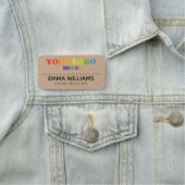 Magnetisch Bedrijf Werknemer Kraft Rustiek Naamplaatje (In situ)