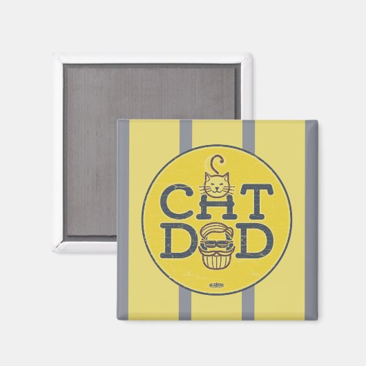 Magnetisch bericht "Kat papa" Magneet (Voorkant / Achterkant)