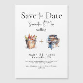 Magnetisch Bier & BBQ Bruiloft Save the Date Magnetische Uitnodiging (Voorkant)