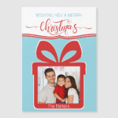 Magnetisch! Foto Merry Christmas Flat Wenskaart (Voorkant)