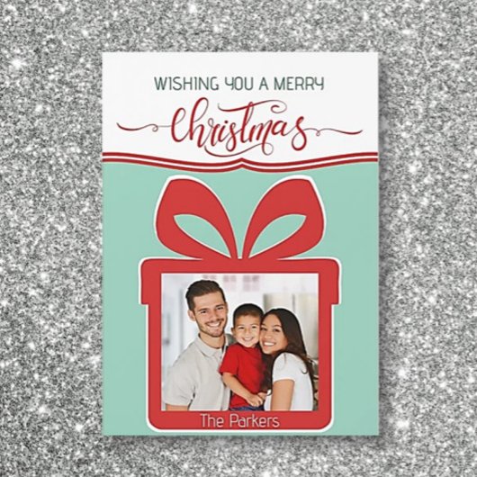 Magnetisch! Foto Merry Christmas Flat Wenskaart