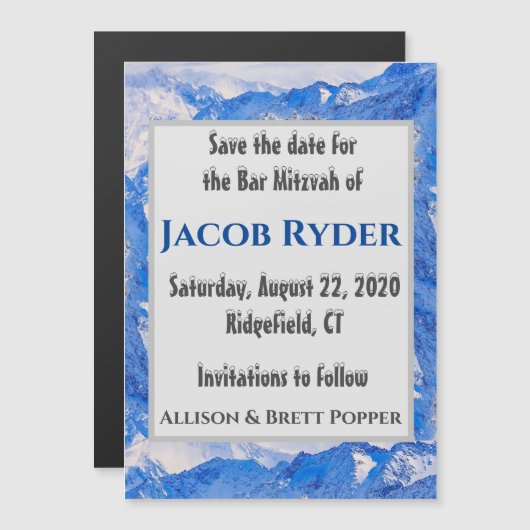 Magnetisch gebergte met datumkaart invriezen (Voorkant / Achterkant)