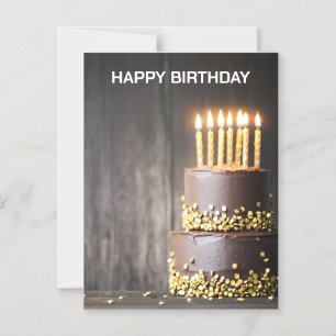🎂 Magnetisch Gelukkig Verjaardag - 3 Laags Taart  Magnetische Uitnodiging