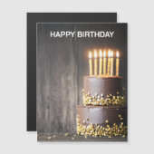 🎂 Magnetisch Gelukkig Verjaardag - 3 Lagen Cake & Magnetische Uitnodiging (Voorkant / Achterkant)