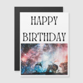 Magnetisch Gelukkig Verjaardags Sterrenhemel & Ele Magnetische Uitnodiging (Voorkant / Achterkant)