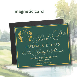 MAGNETISCH Golf Thema Monogram Huwelijk Save the D
