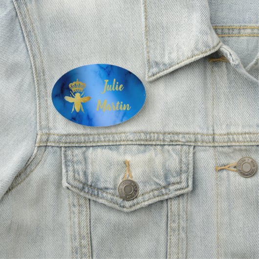 Magnetisch groot aangepast KONINGENBEL Blauw badge (In situ)