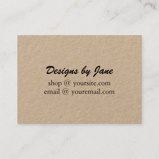 Magnetisch Label Kraft Small Business Order Insert (Achterkant)