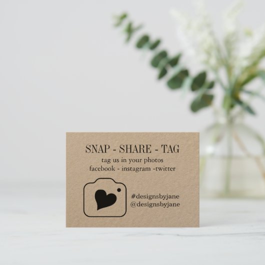 Magnetisch Label Kraft Small Business Order Insert (Staand voorkant)