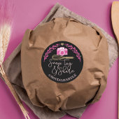 Magnetisch, Label, sociale media delen & bakkerij Ronde Sticker