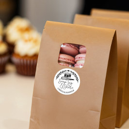 Magnetisch, Label, sociale media delen & bakkerij Ronde Sticker