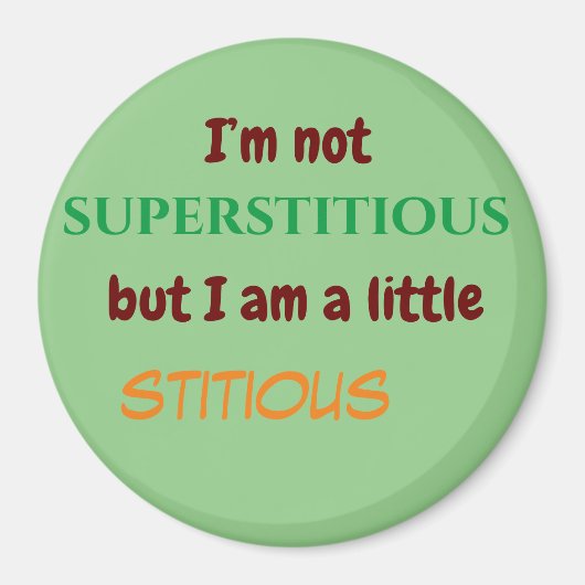 Magnetisch met hilarische offertes voor uw koelkas magneet (Voorkant)