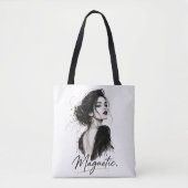 Magnetisch. Minimalistische Statement Katoenen Tas (Voorkant)