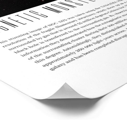 Magnetisch monster (NGC 1275) Poster (Hoek)