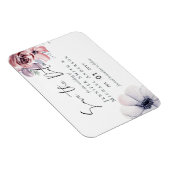 Magnetisch Navy Blauwe Koraal Bloemige Save the Da Magneet (Rechterzijde)