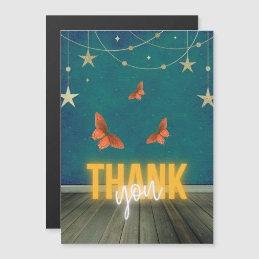 Magnetisch netisch Neon Licht & Butterflies (Voorkant / Achterkant)