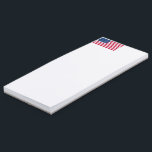 Magnetisch Notitieblok met Amerikaanse vlag - VS<br><div class="desc">USA Flag Magnetische Notitieblokken - Verenigde Staten van Amerika - American Flag - Patriottisch - Onafhankelijkheidsdag - 4 juli - - Kies / Voeg Uw Unieke Tekst / Kleur / Afbeelding toe - Maak Uw Speciale Gift - Formaat wijzigen en verplaatsen of verwijderen en elementen / afbeelding toevoegen met aanpassingsgereedschap....</div>