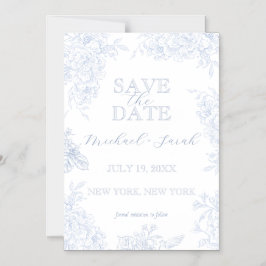 Magnetisch Save the Date Kaart Elegant Bloementoil Magnetische Uitnodiging