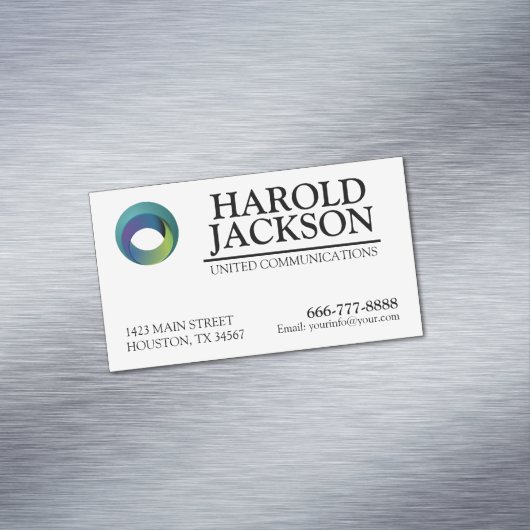 Magnetisch Visitekaartje met Logo (Voorbeeld)