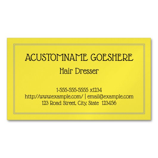 Magnetisch Visitekaartje met minimalistisch haarap (Voorkant)