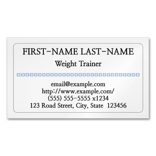 Magnetisch Visitekaartje met trainingsscherm (Voorkant)