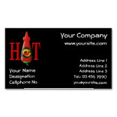 Magnetisch Visitekaartje met warme sausfles (Voorkant)