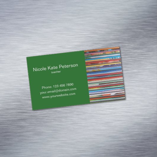 magnetisch visitekaartje van leraar (Voorbeeld)