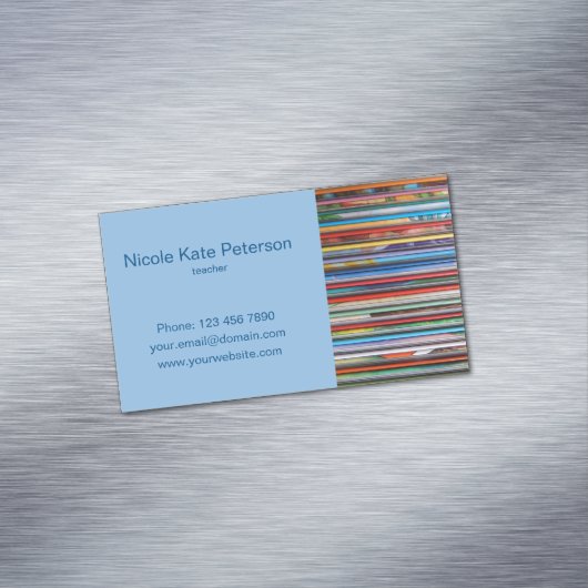 magnetisch visitekaartje van leraar (Voorbeeld)