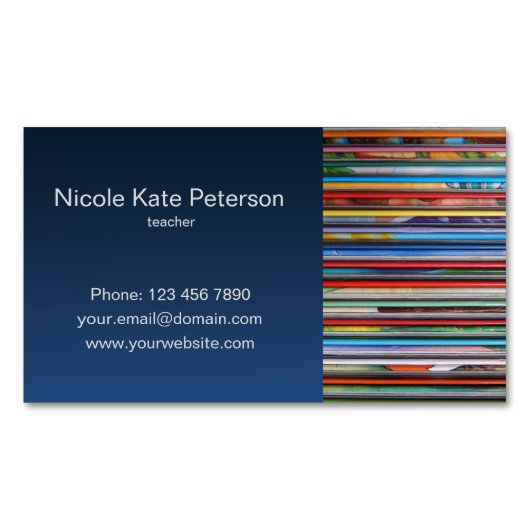 magnetisch visitekaartje van leraar (Voorkant)