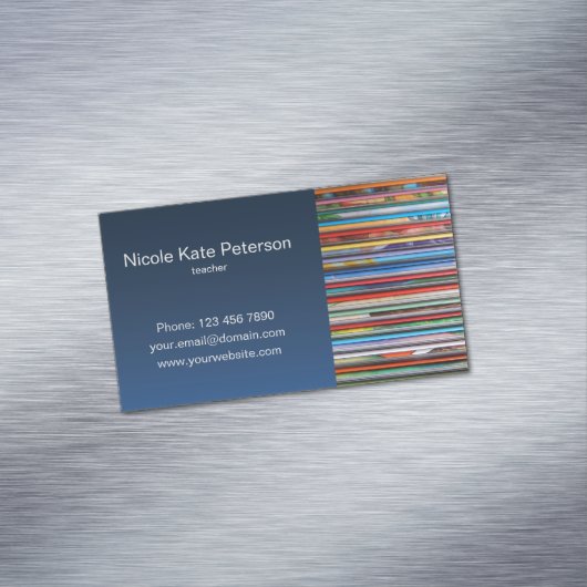 magnetisch visitekaartje van leraar (Voorbeeld)